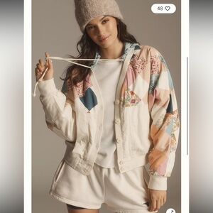 Daily Practice x Anthropologie Patchwork Pastel Bomber Jacket